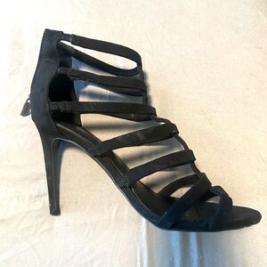 Express Black, Microsuede Heels (Size 9)